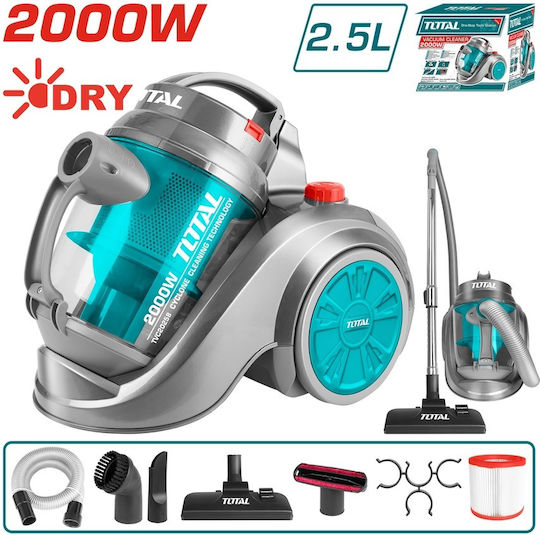 Total Vacuum Dry 2000W with Plastic Bin 2.5lt