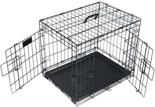 M-Pets Dog Wire Cage for Dog XXLarge with 2 Doors Black 121x74x82cm