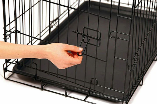 Fosvit Pupcorn Dog Wire Cage Small with 2 Doors Black 61x42x48.5cm