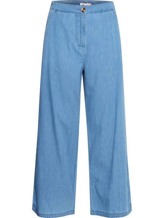 Damen Stoff Hose Light Blue
