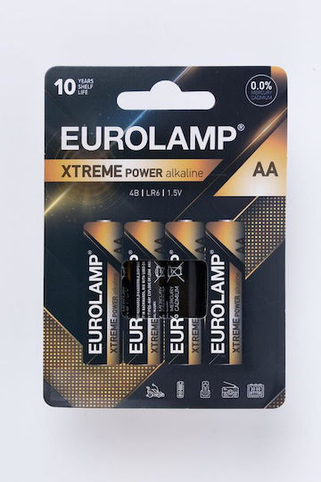 Eurolamp 4 Pack Alkaline Batteries AA Extreme 1.5V 147-24121