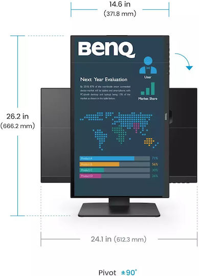 BenQ BL2786TC IPS Monitor 27" FHD 1920x1080 με Χρόνο Απόκρισης 5ms GTG