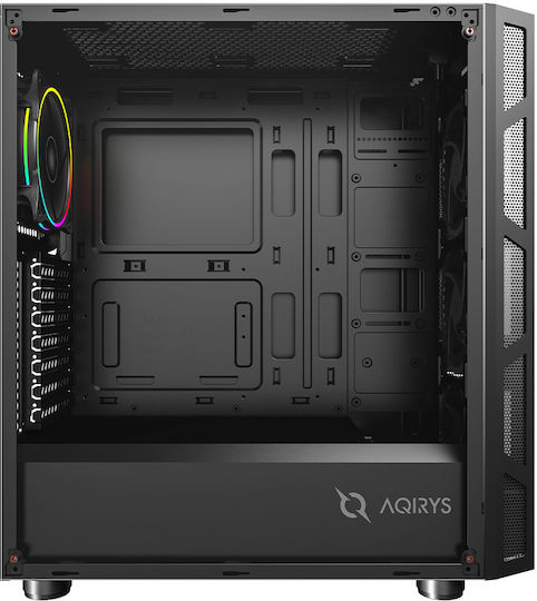 Aqirys Antares Gaming Midi Tower Κουτί Υπολογιστή με Πλαϊνό Παράθυρο και ARGB Φωτισμό Μαύρο