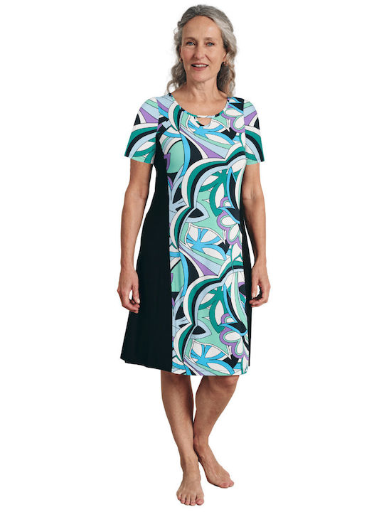 Muydemi Women's Short-Sleeve Printed Dress 210279 Multicolour