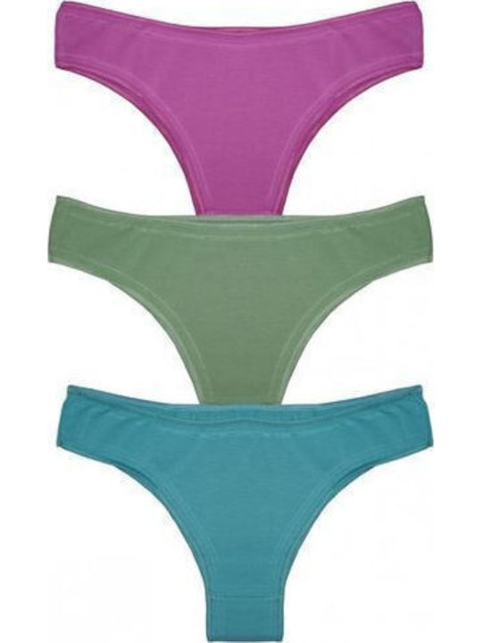 Βαμβακερά Γυναικεία Brazil 3Pack Black, Gray, Animal
