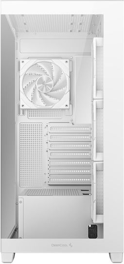 Deepcool CG580 4F Gaming Midi Tower Computer Case with Side Window and ARGB Lighting White