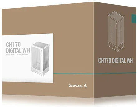 Deepcool CH170 Digital Геймърска Мини Кула Компютърна Кутия с Страничен Прозорец Бяла