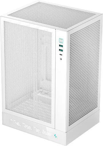 Deepcool CH170 Digital Геймърска Мини Кула Компютърна Кутия с Страничен Прозорец Бяла
