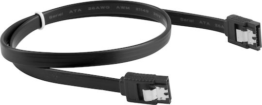 Lanberg 7-Pin SATA III - 7-Pin SATA III 70cm Μαύρο CA-SASA-14CU-0070-BK