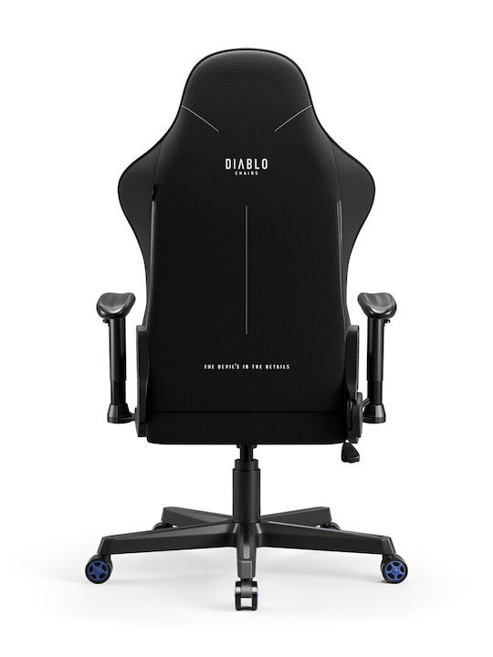Diablo X-Starter Normal Size Artificial Leather Gaming Chair with Adjustable Arms Navy Blue