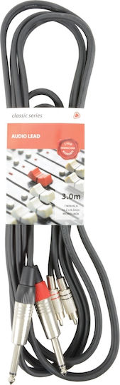Chord X Rca Plugs Piece Cable 2 x 6.3mm male - 2x RCA male 3m (190.068UK)