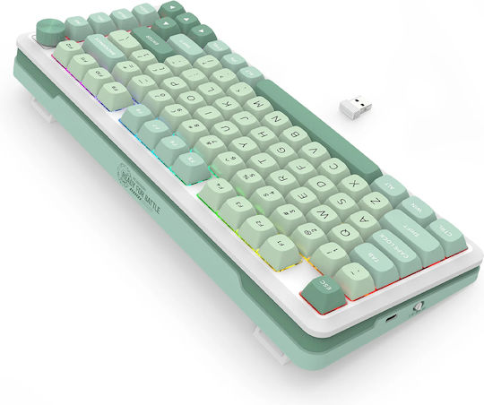 Redragon Cyrus Pro Drahtlos Gaming Mechanische Tastatur 75% mit RGB-Beleuchtung (Englisch US) Grün