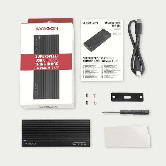 Axagon Θήκη για Σκληρό Δίσκο M.2 PCI Express NVME με σύνδεση Type-C