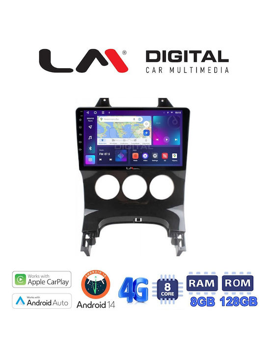 LM Digital Car Audio System for Peugeot 3008 / 206 / 5008 2009-2016 with A/C (Bluetooth/USB/WiFi/GPS/Apple-Carplay/Android-Auto) with Touch Screen 9"