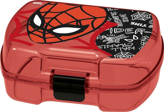 Disney Spiderman Plastic Kids' Food Container Spiderman Red