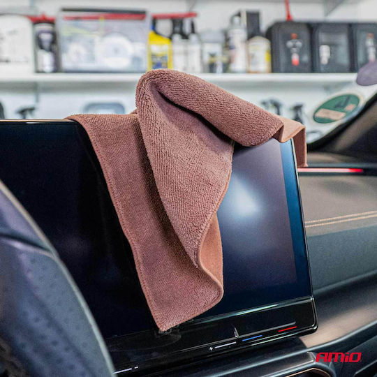 AMiO Lavetă Microfibră de curățenie pentru Materiale plastice pentru interior - Tabloul de bord Auto 500gsm Coral 30x30cm