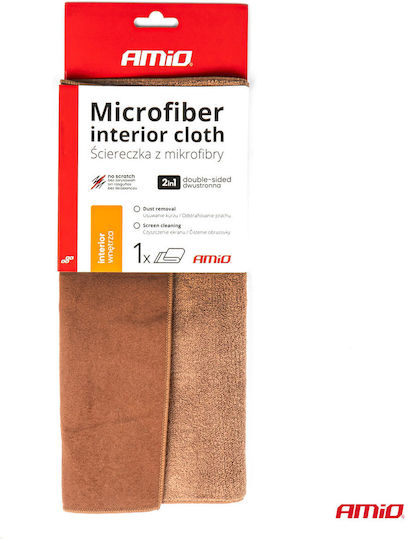AMiO Lavetă Microfibră de curățenie pentru Materiale plastice pentru interior - Tabloul de bord Auto 500gsm Coral 30x30cm