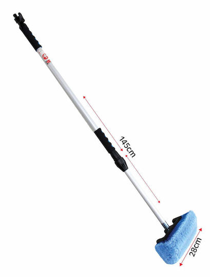 Satra Teleskopisch Autowaschbürste mit Wasserzufuhr 95-156.5cm