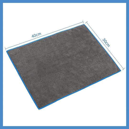 Carbigo Lavete Microfibră de curățenie / Uscare Auto 220gsm Gri 40x30cm 6buc