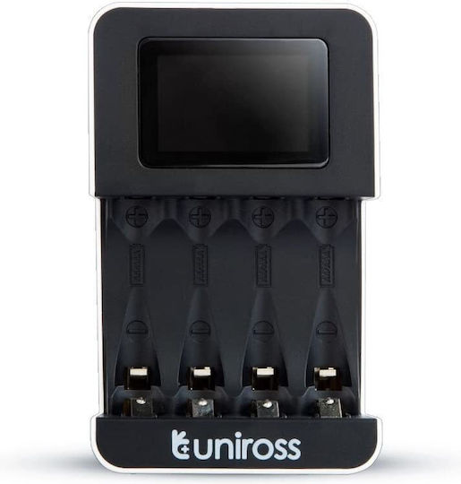 Uniross Φορτιστής 4 Μπαταριών Ni-MH Μεγέθους AA/AAA UNPCU002