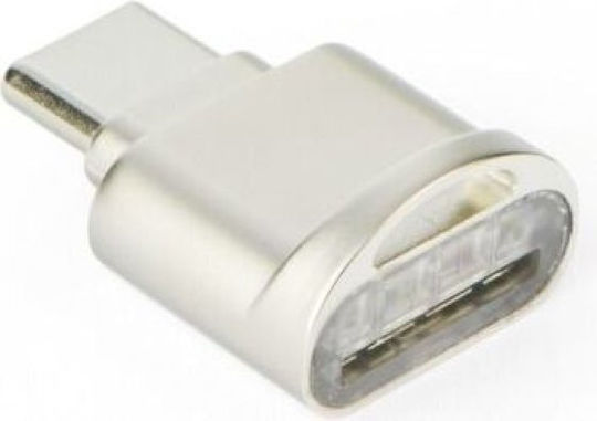 Goobay USB Type-C Мини Кард Рийдър OTG Type-C За Микро SD Сребрист