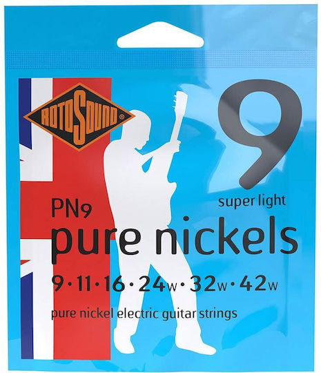 Rotosound Pure Nickel Σετ Χορδών Pure Nickel Ηλεκτρικής Κιθάρας 9 - 42" Super Light
