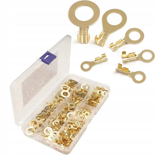 Rosfix Assortment Kit Електрически терминали с отвор Златист в комплект от 150бр
