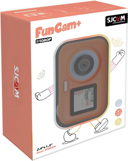 SJCAM Funcam Plus 64GB Action Camera Full HD (1080p) Underwater Standard with 2.4" Screen and Wi-Fi Orange
