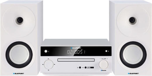 Blaupunkt Аудиосистема 2 MS30BT 40W с CD / Цифрови медии Player, WiFi и Bluetooth Бял