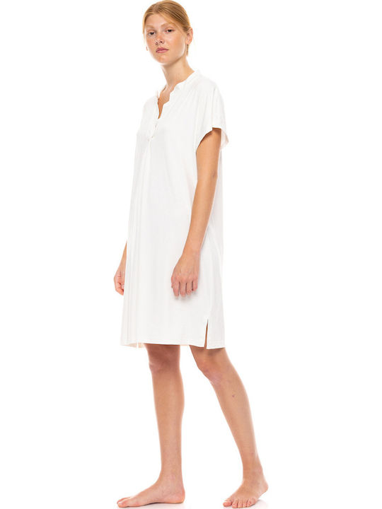 Pink Label Summer Women's Nightdress White