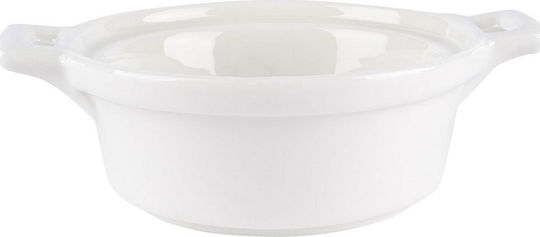 Excellent Houseware Round Heat-Resistant Cookware for Souffle made of Porcelain 13x10x4cm 3 Pieces