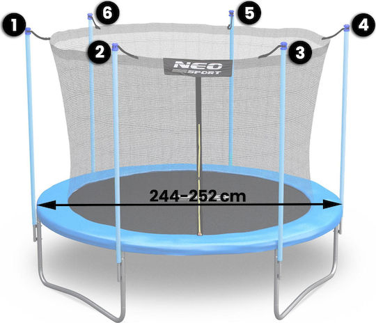 Trampolin-Innennetz Neo-Sport 252cm 8ft