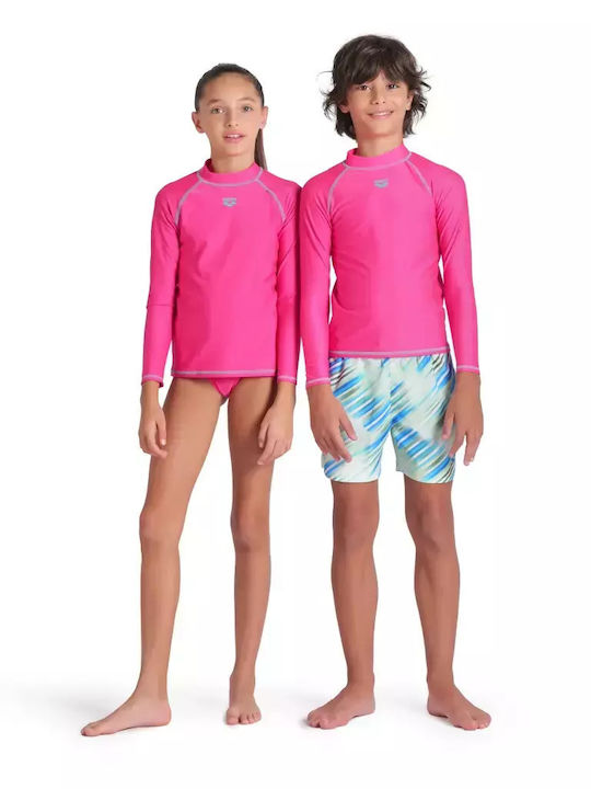 Arena Kinder Badeanzug Langarmshirt Fuchsie