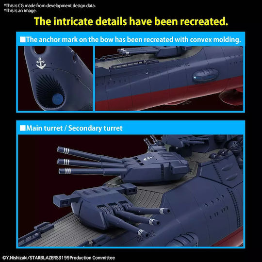 Yamato 1/1000 Space Battleship Yamato 3199 Model Kit