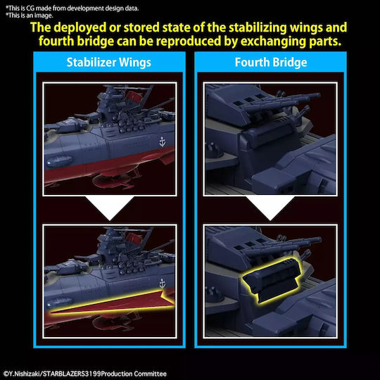 Yamato 1/1000 Space Battleship Yamato 3199 Model Kit