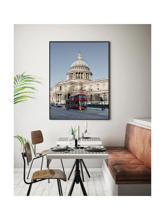 Painting St Paul's Cathedral Red Double-decker Bus 80x120
