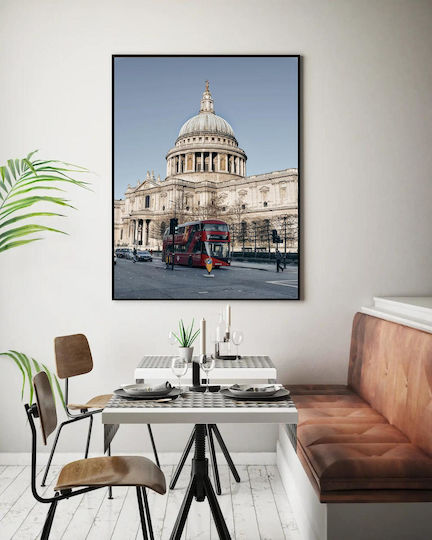 Painting St Paul's Cathedral Red Double-decker Bus 80x120