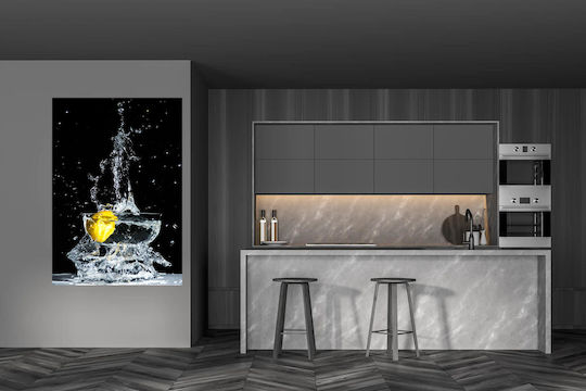 Painting Lemon Splash In Glass Bowl 70x100