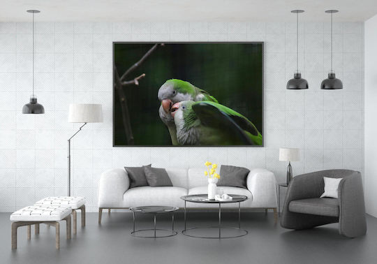 Painting Pair Parrots In Nature 100x70
