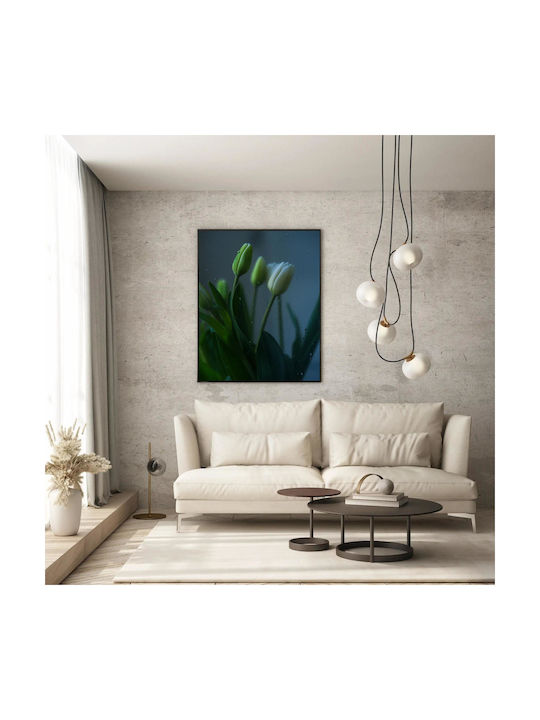 Gemälde Tulpen hinter Glas 100x150