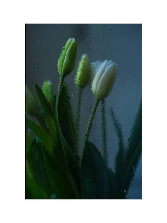 Gemälde Tulpen hinter Glas 100x150