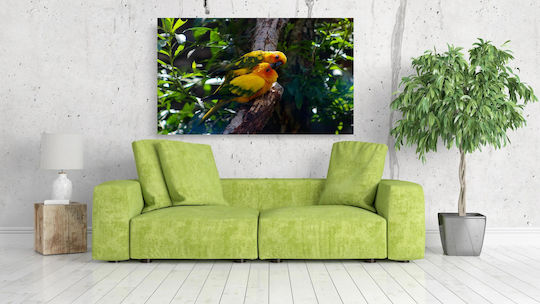 Πίνακας Pair Colorful Parrots Ζευγάρι Πολύχρωμοι Παπαγάλοι 90x60