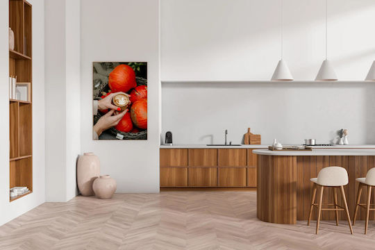 Gemälde Herbst Kaffee Kürbisse 80x120