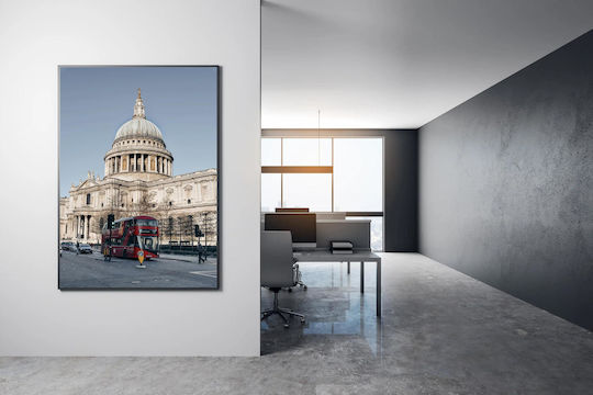 Painting St Paul's Cathedral Red Double-decker Bus 100x150