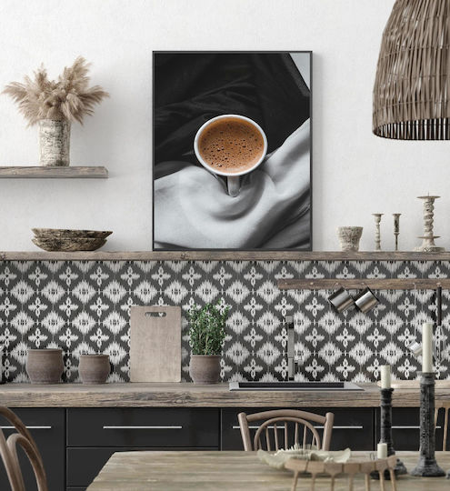 Gemälde Tasse Kaffee auf Stoff 80x120