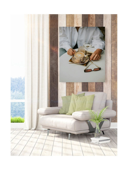 Elegant Coffee Glass Setting Painting 80x120