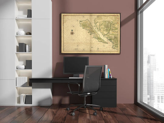 Πίνακας Map California Shown As An Island 90x60