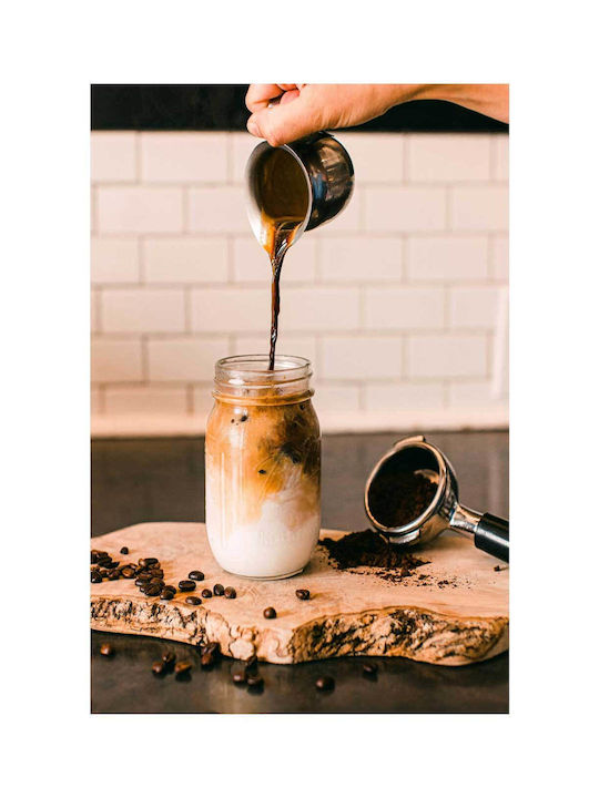 Pouring Coffee Into Glass Jar Painting 80x120