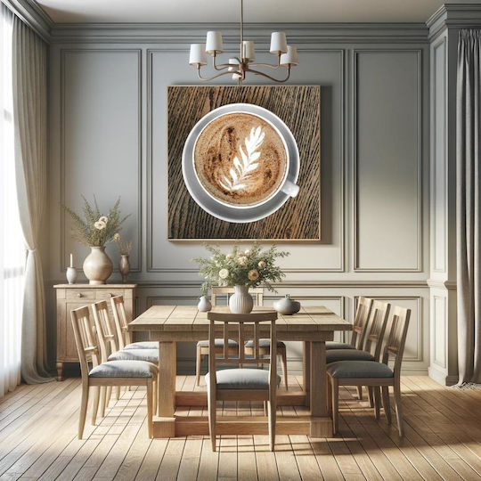 Πίνακας Artistic Coffee Cup Καλλιτεχνικό Φλιτζάνι Καφέ 130x130