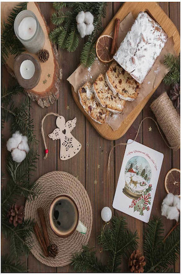 Πίνακας Christmas Still Life Cake Coffee Χριστουγεννιάτικη Νεκρή Φύση Κέικ Καφέ 100x150